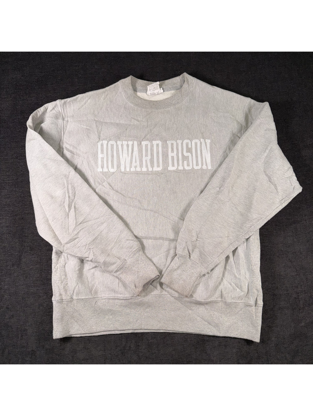 Champion Reverse Weave Howard Bison Gray Crewneck Sweatshirt Large